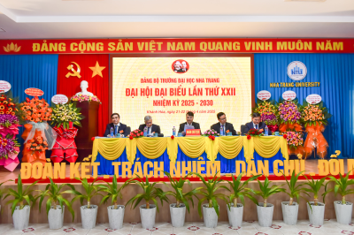 Đại hội Đảng bộ Trường Đại học Nha Trang lần thứ XXII, nhiệm kỳ 2025 – 2030 thành công tốt đẹp